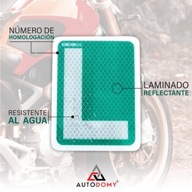 Autodomy Motorcycle Moped Reflective L Shield