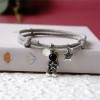Pulsera Parejas Imán Astronauta Brilla Oscuridad Gris Ajustable AKELIN