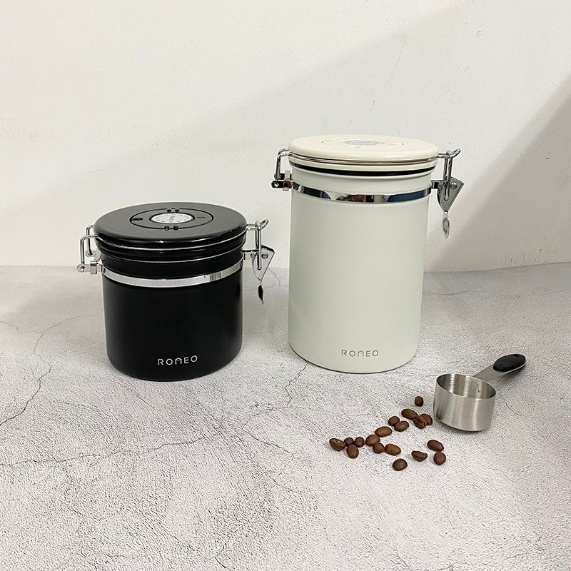 Cafe Romeo ground coffee bean storage container stainless steel coffee