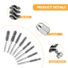 Pack of 8 Wire Brush Drill, Various Sizes, Cylinder Wire