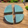 Teramico Saucer Feet for Flower Pots/Planters Blue Anthracite White Stoneware