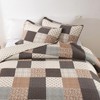 KALOOLA Plaid Quilt King Size - 100% Cotton Lightweight Quilted