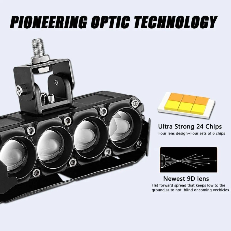 Par Luces Led Auxiliares Faros Para Motos Auto Impermeable