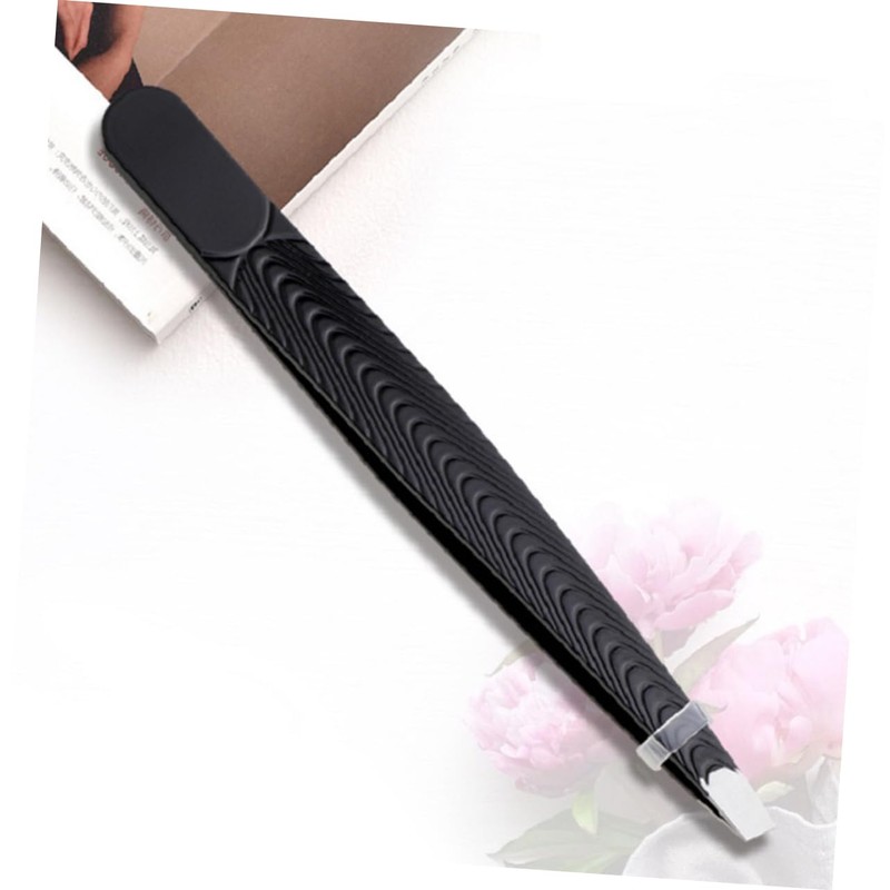 WOONEKY Ergonomic Design Eyebrow Clip Tweezers 5pcs Stainless Steel Eyebrow