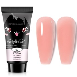 Yimart Poly Nail Gel,12 Nude Colors Neutral Classic Color Gel Nail Builder Long Lasting Hard Gel for Nail Extension French Manicure Gel Acrylic Kit Gel Nail Builder (LT Pink, 1 fl.oz)