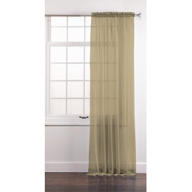 Style Master Elegance - Par de Cortina Transparente, Elegancia, Bisqué Beige, 60" X 95" | Panel, 1