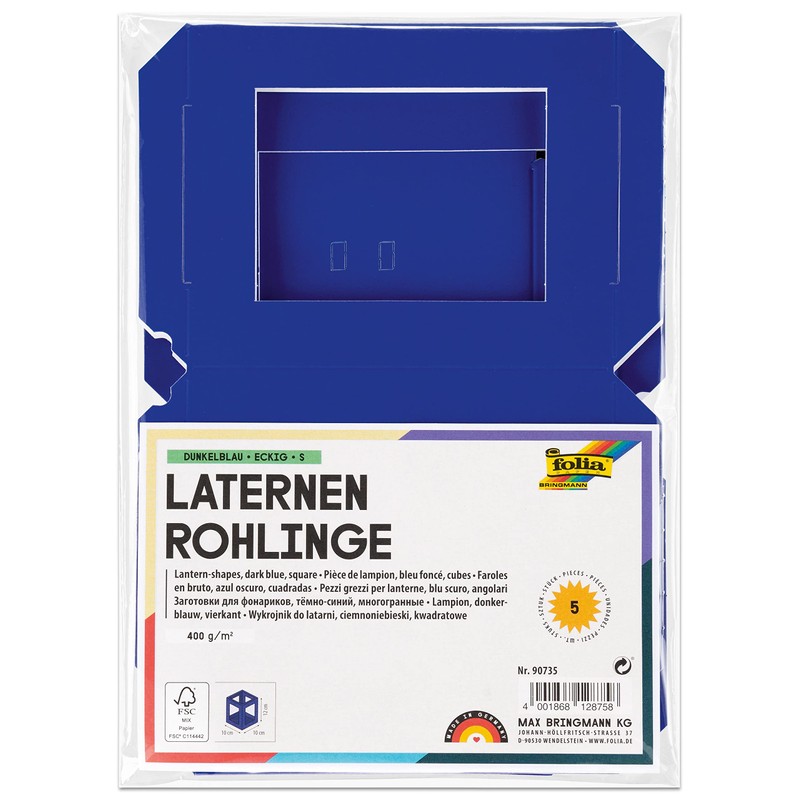 Folia - Mini lantern blanks 5 pieces - craft set