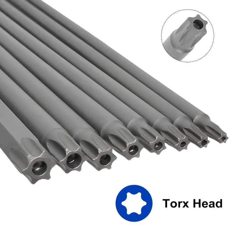 8PCS 200 mm/7.9" Long Torx Head Screwdriver Bit Set Magnetic