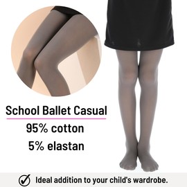 hi!mom Girls Plain Microfiber Opaque Tights 50 Den Kids Soft School Uniform Pantyhose Red 5/6 Years ZUZA