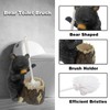 BGBWBFBR Whimsical Black Bear Toilet Brush Holder Set - Unique