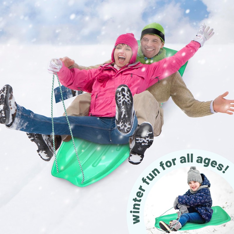 Slippery Racer Downhill Xtreme Flexible Adults and Kids Plastic Toboggan