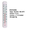215mm White Greenhouse Thermometer - Accurate Room Thermometer For Home