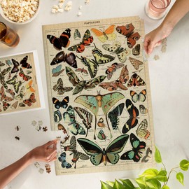 Lantern Press 1000 Piece Jigsaw Puzzle, Butterflies, C, Vintage Bookplate, Adolphe Millot Artwork