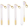 TOVINANNA 4pcs Eyelash Applicator Brush Stylish Keychain Mascara Tubes for
