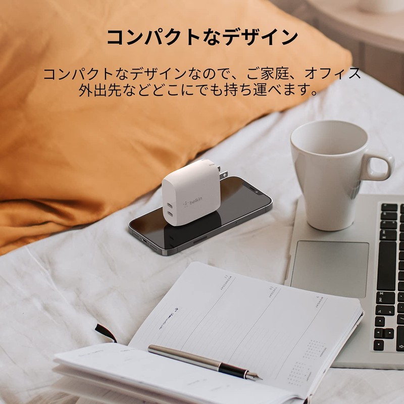 Belkin WCB006dqWHJP USB Charger 40W Dual USB-C (2 x 20W)