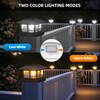 EXCMARK 4x4 Solar Post Cap Lights, 4 Pack Fence Deck