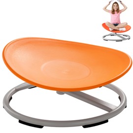 ROBUD Kids Sensory Swivel Chair, Autism Spinning Chair for Kids Sensory, Autism Kids Swivel Chair with Non-Slip Design, Training Body Coordination, No Assembly, Orange