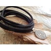 Amulet Boho Velour Choker Black Wrap Collar