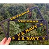 2 PCS for U.S. Navy License Plate Frames,Black Aluminum Retired