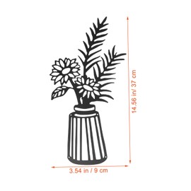 Zerodeko 3Pcs Vase Wall Hanging Decor Simple Line Art Wall Accessory for Living Room Modern Home Decor Art Decor for Background Wall