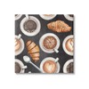 Stupell Industries Cafe Theme Beverages Coffee Latte Croissants Pastries, Design