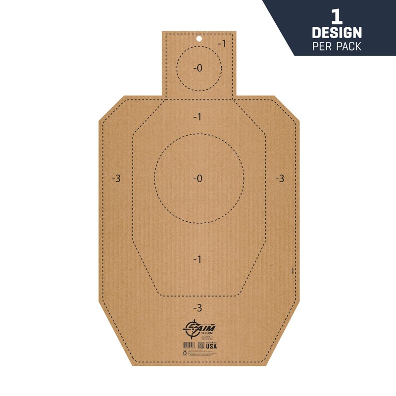EZ-Aim IPSC IDPA Corrugated Silhouette Paper Shooting Target, 18" x