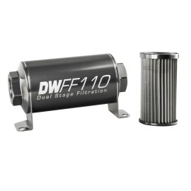 DeatschWerks Fits 8-03-110-010K Stainless Steel 10AN Inline Fuel Filter Kit