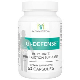 Mannatech Butyrate Supplement - Supports Gut Barrier Function, Intestinal Health, and Digestive Comfort - Promotes Short Chain Fatty Acid Production, Immune Support Supplement GI-Defense 60 Capsules
