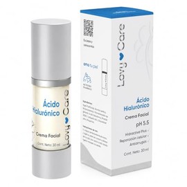 LOVY CARE Crema Facial con Ácido Hialurónico, 30 ml, pH 5.5, Hidratación Profunda, Reparación Celular y Efecto Antiarrugas