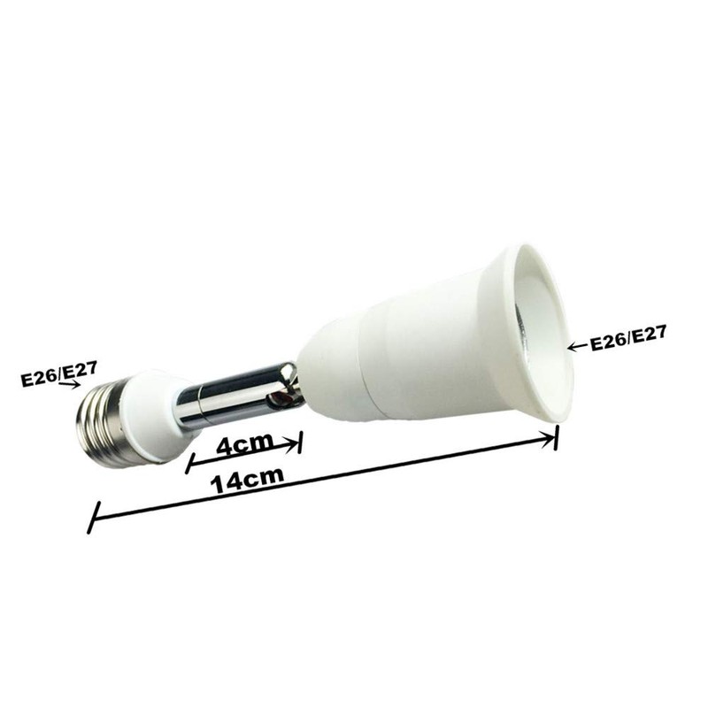 DZYDZR Pack of 4 White E27/E26 Extension LED Lamp Socket