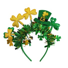 Soochat St. Patrick's Day Headbands Shamrock Headband Green Clover Hair Bands Irish Day Festival Hair Accessories for Women and Girls
