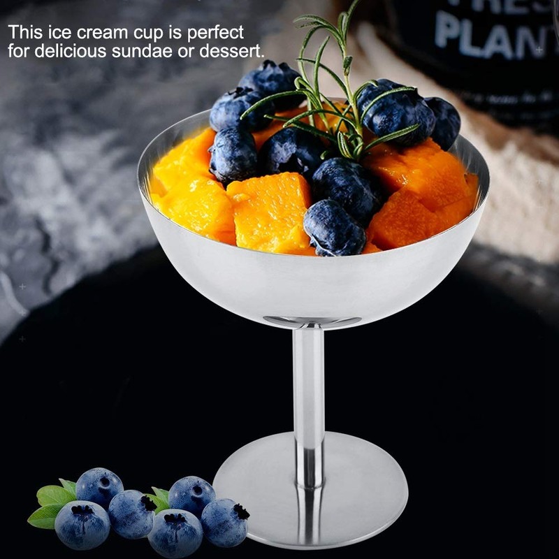 Aigend Stainless Steel Ice Cream Cup Multipurpose Dessert Container Sundae