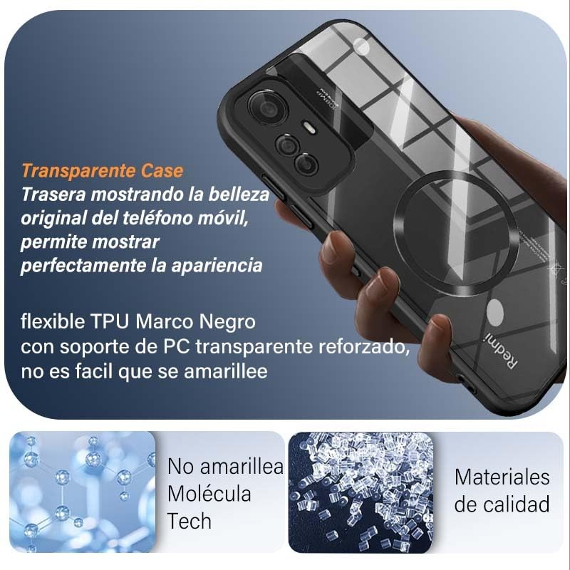 DABUNA YC Funda para Redmi Note 12s Case, Protectora de