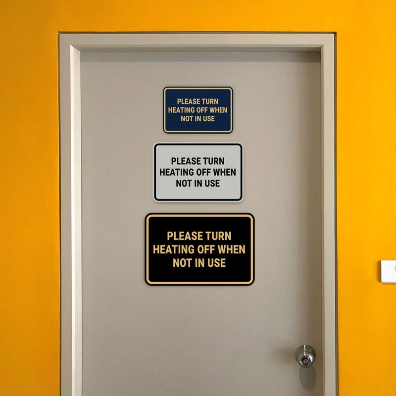 Signs ByLITA Classic Framed Please Turn Heating Off When Not