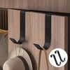PHITUODA 6 Pack Over The Cabinet Door Hooks Black Towel