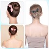 Lnngub 5 Pcs Deft Hairs Bun Maker French Donut Polka