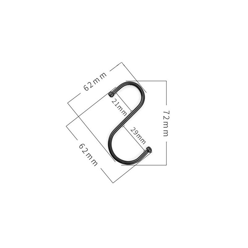 Meiyea 10pcs in Pack S Shaped Hooks Hanging Hooks Hangers