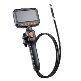 0.24\" Slim Lens 4.3\" IPS Screen 8X Zoom Articulating Borescope Camera Light Two-Way Articulated Endoscope Car Inspection ToolDefault: Default