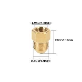 Pressure Washer Adapter 14mm Female to 18mm Male Brass Screw Hose Connector (Pack of 1)