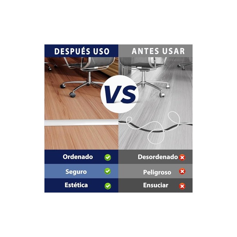 canaletas para Cables Pared, canaleta Flexible para Cable de Suelo,Protector