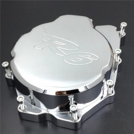 Secret-E Motorcycle Engine Stator Cover For Yamaha YZF-R6 2006-2024 Chrome Left "R6" Logo