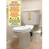 Pair of Waterproof Warning Notices/Sticker Signs for Macerator Toilets. Fits