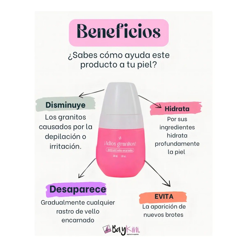Aceite Anti Vellos Encarnados Baykini 100 Natural