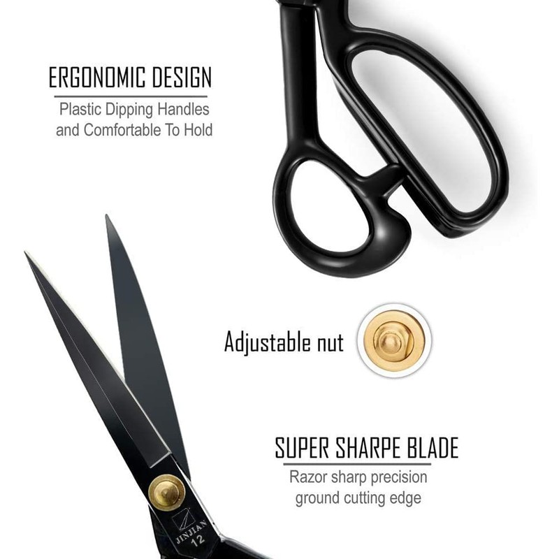 Fabric Scissors 12 Inch(31CM), Dressmaking Sewing Scissors Razor Sharp High