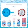 4 Pcs Silicone Soda Can Lids with Straw, Pop Can