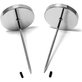 COOLKITALENT 4 Unidades Pinchos para Notas, para Varilla de Papel, Tenedor de Billetes, Recibos, 14cm, Acero Inoxidable