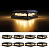 Brightever 4x4 Solar Post Cap Lights Outdoor 8 Packs, Waterproof
