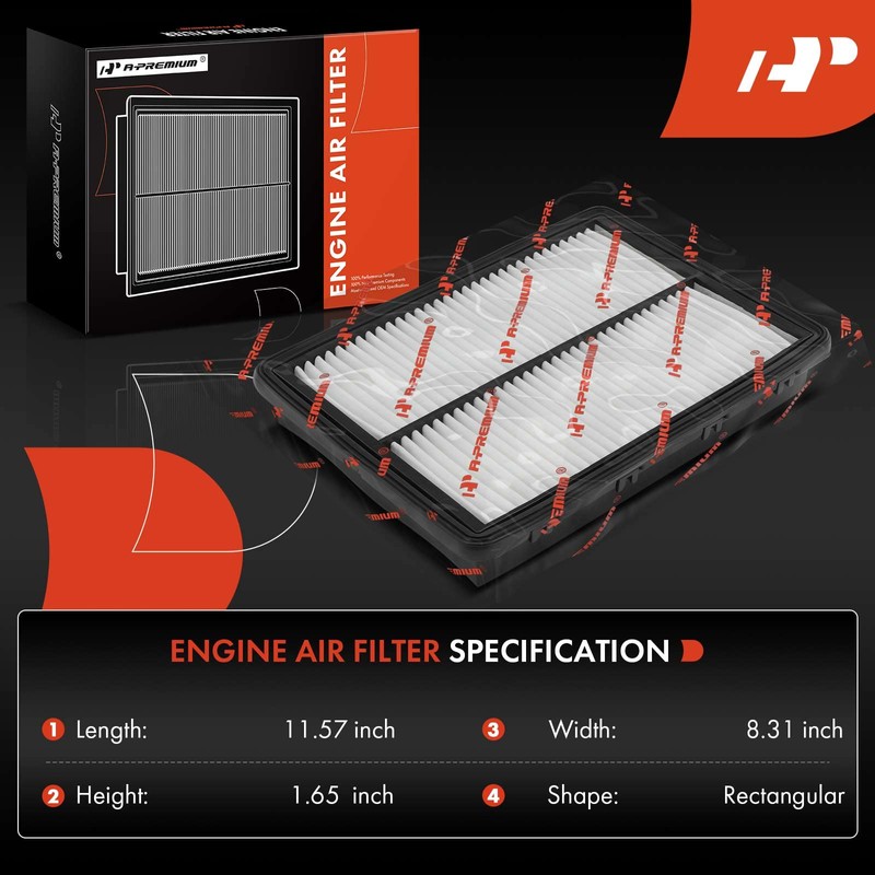 A-Premium 2-PC Engine & Cabin Air Filter with Activated Carbon
