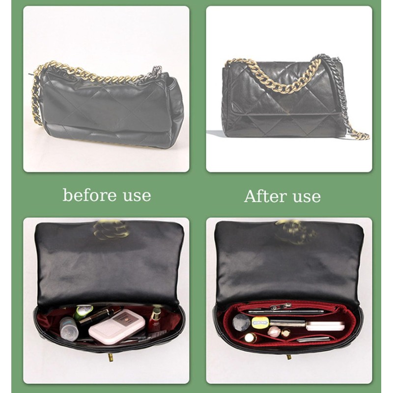 Lckaey 19 Flap Small Bag felt Organizer storage cosmetic bag