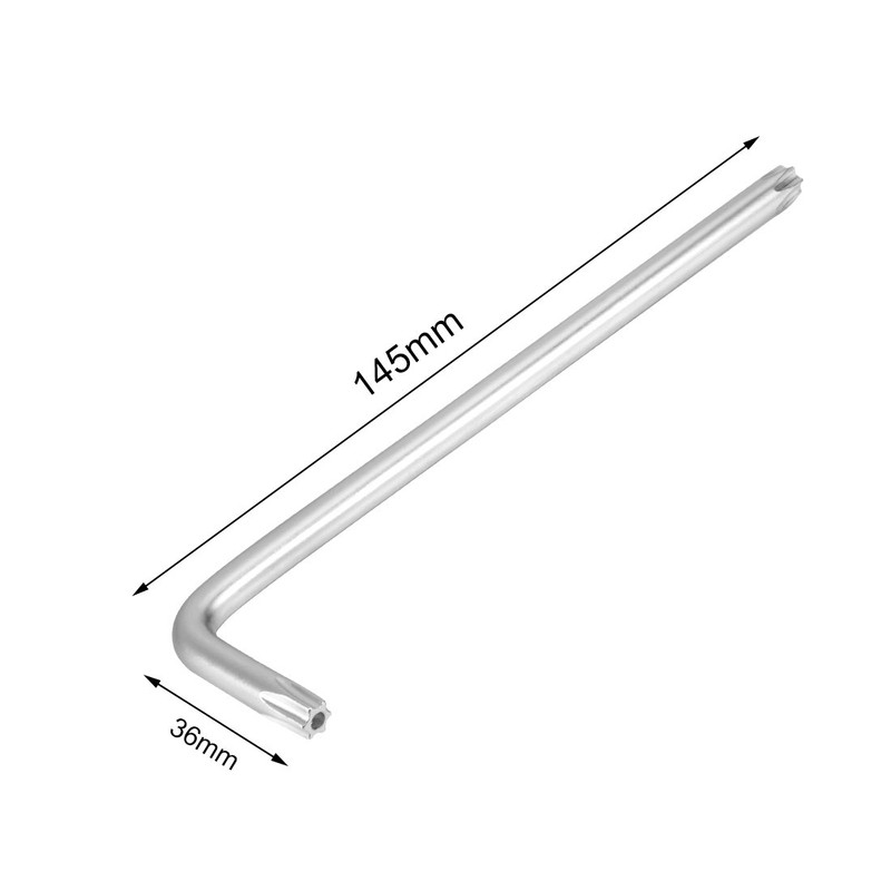 uxcell Long Tamper Proof Torx Star Key Bit Wrench, L-Shape